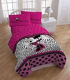 Disney Minnie Twin Zebra Sheet Set, Pink [並行輸入品]