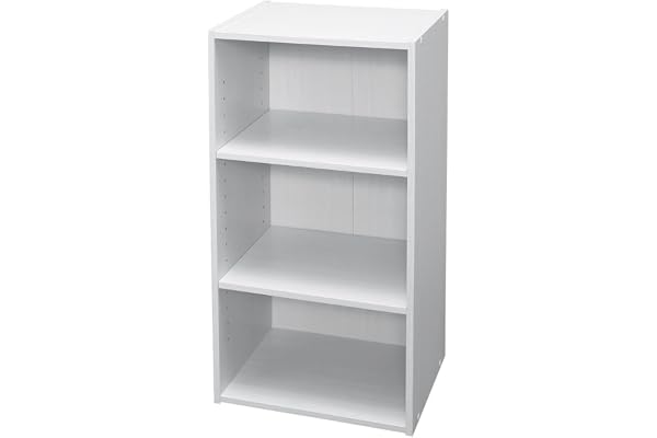 アイリスオーヤマ カラーボックス 収納ボックス 本棚 3段 可動棚 幅36.6×奥行29×高さ73.2cm オフホワイト モジュールボックス MDB-3K