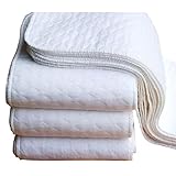 10個ベビー洗濯可能おむつ、misakyコットン再利用可能なソフト布おむつ挿入