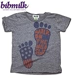 【bibmilk】 wild side【ビブミルク】 wild side エコヘザーTシャツ エコ グレー 4T(110)