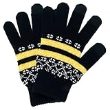 メンズ 手袋 スマホ 対応 ピタクロ タッチ ボーダー 日本製 黒 フリー サイズ 3692