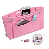 Metty フェルトスリーブ bag in bag 軽くて贅沢な高級かばん 出張して包みます 旅行カバン かばんをはめ込みます 手はかばんを持ちます (ピンク)