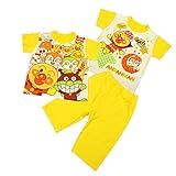 キッズパジャマ アンパンマン 洗い替え 2TOPS 半袖パジャマ 天竺素材 夏物 子供用 Anpanman j-sa2704 95cm イエロー