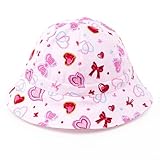笑顔でおでかけベビー帽子・ハット（日本製）　ハートとリボンのきらきらビューティー（ピンク）　B20003