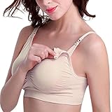 iLoveSIA (アイラブシア) マタニティ ブラジャー 授乳 2Wayオープン ノンワイヤー 薄黄 M