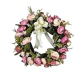 elegantstunning ウェディング/パーティーローズ花輪　薔薇色　壁掛 インテリア花　新婚部屋装飾 バレンタインデー　ホワイトデー　プロポーズ 記念日 誕生日