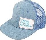 (キッズアップテンポ) kids up tempo 子供 デニムメッシュキャップ【qht8034】52-54cm ブルー