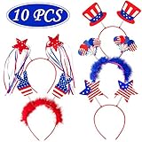Patriotic Head Boppers Headband - Star/Uncle Sam Hat- Fourth/4th of July Party Accessories Favours Decorations