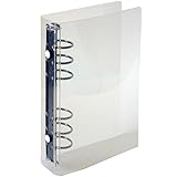 A5サイズ6穴 保存バインダー-Ｒ22-クリア-ホワイト HB-311-WH
