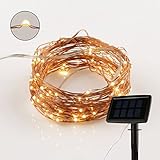 LEDMO Solar LED String Light, 10m 100 LEDs LED String Lights 300mAh, 1.2V 1200mAh, IP65 Waterproof C