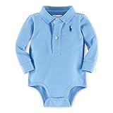 【並行輸入】RALPH LAUREN(ラルフローレン) ベビー男の子 長袖ボディ-スーツ　ポロシャツ コットンジャージー 12ｍ（75～80サイズ）