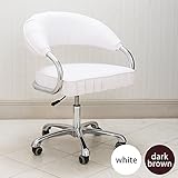 プレミアムチェア 全2色 高さ 80-93cm ホワイト [ エステスツール ネイルスツール ネイルチェア キャスター付き 背もたれ付き 昇降式 オフィスチェア スツール イス 椅子 チェア アンティーク ]