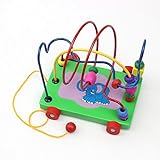 Kayiyasu カイヤス ルーピング おもちゃ ぞうさん ビーズコースター 子供 木製 知育玩具 021-lzgy-d-036(17*16.5*13cm 約550g )
