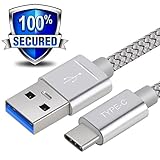 USBタイプCケーブル、Snowkids USB C to USB 3.0 – 6.6 Ftナイロン編み長いコード高速充電器for MacBook、LG g6 g5 V20 Google Pixel、