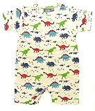 マックザヤック(Mak the yak) 半袖 カバーオール ロンパース (ダイナソー) 6-12M（80cm） 【ラッピング選べます】 出産祝い ベビー服 男の子 新生児 ギフト プレゼント NY発