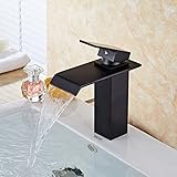 Yodel シングルハンドル 滝状吐水口 バスルーム バニティシンク 蛇口 YDW-1