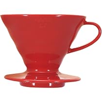 Amazon｜HARIO(ハリオ) V60 透過ドリッパー 02 セラミック レッド 1~4