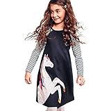 菲服 子供服 女の子 長袖 ポニープリントドレス（90-140CM） (120)