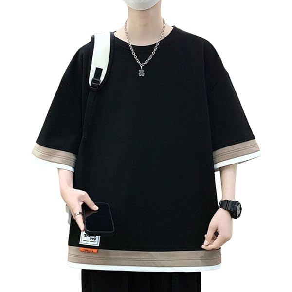 Tシャツ メンズ 大きくゆったり ラウンドネック 五分袖 3色 楽天市場】tシャツ メンズ 半袖 大きいサイズ ゆったり 五分袖