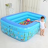AMOS 子供の家インフレータブルスイミングプールベビー入浴のホームベビー成人スクエアプール ( サイズ さいず : L 180*140*65 cm )