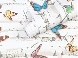 【DIY 壁紙シール】 高品質 壁紙 はがせる かんたん貼付シールタイプ 45cm×10m リフォーム ウォールステッカー 防水 防水 粘着シートトイレ キッチン 補修 (蝶)