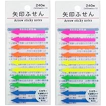 Amazon.co.jp: Jimjis ふせん 矢印 付箋 強粘着 ふせん フィルム 透明