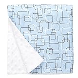Baby Elephant Ears Ultra Soft Baby Blanket (Large (27x29) Blue Mod Square) [並行輸入品]