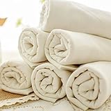 LINGZHI ベビー布おむつ 二重綿 通気吸水 白 8枚セット50*70cm