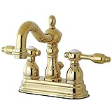 Kingston Brass KB1602TAL Kingston Brass Tudor 4 in. Center Lavatory Faucet With Retail Pop-Up