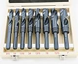 ツイストドリルビット 高速度鋼製 9/16”-1” ストレートシャンク 8ピース/セット
