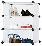 ラックアンドラック 靴箱3BOXセット　ホワイト　組み合わせ自由　　幅50.5×奥行36.9×高さ61.9cm