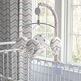 Carousel Designs Pink and Gray Chevron Musical Mobile by Carousel Designs