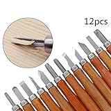 RaiFu 彫刻刀 クラフトツール 12PCS モデラーズナイフ アートナイフ 木工 彫刻用 彫刻工具 木工ツール