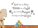 Read me a story tuck me in tight say a sweet prayer kiss me goodnight cute playroom nursery vinyl sa