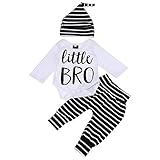 Domybest 春秋 カバーオール ベビー服 パジャマ 長袖 男の子 女の子 0-24ヶ月 ストライプ 英字 柔らかく快適 弾力性 百日記念 お祝い 誕生日 ギフト