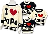 (アイラブパパアンドママ)【I lovePaPa&Mama】 アイラブパパ&ママ アクリルニット モール編みセーター 80cm/90cm/95cm 80 パパブラック