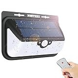 NOSTEEZ 68 LED 高輝度 センサーライト 太陽ソーラー発電 防水 人感センサー 防犯 夜間自動点灯 (black, 1)