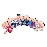 小楽屋　家族指人形　6pcs　 ベビー用品　赤ちゃん　縫いぐるみ　教育ハンドトイ