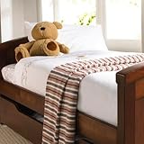 Izziwotnot Vincent Candy Stripe Stroller Knitted Blanket,Mocha, Moses/Crib/Pram by Izziwotnot