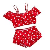 幼児水着2ピースベビー水着セットドット水着for Kid Girl カラー: レッド
