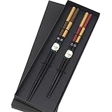 夫婦箸 若狭塗 日本製 八角太后(たいごう)23/21cm やさしい箸(黒箱) 品格ある結婚祝いの品 食洗機対応