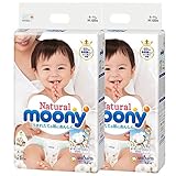 【2点セット品】Natural Moonyナチュラルムーニー Mサイズ 48枚×2セット (テープタイプ)