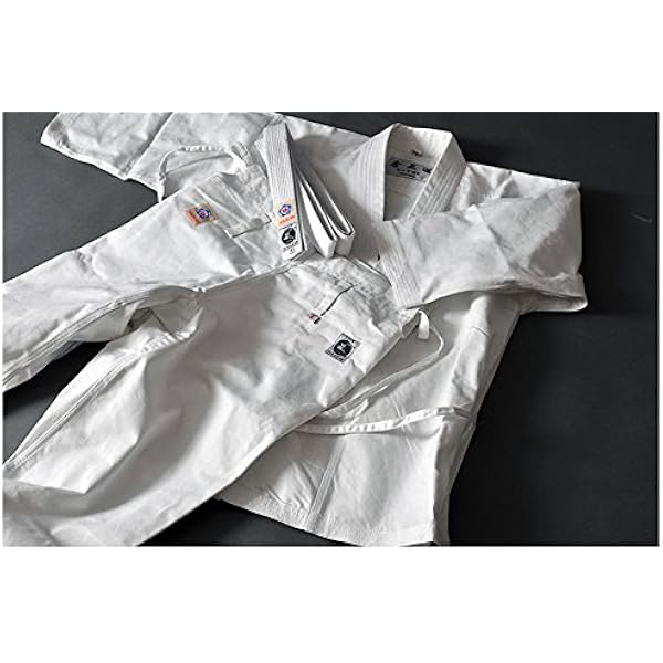 Amazon.co.jp: 【合気道】晒合気道衣上下帯3点（道着・股下・帯