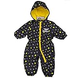 ボーイズ|ベビー|スキーウェア[BINZART]男の子ベビー|星柄|中綿入りジャンプスーツ|防寒|つなぎ|スノーコンビ|雪遊び|子供用 80cm ブラック