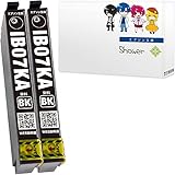 Shower インクカートリッジ エプソン 用 IB07 (KA/ブラック) 2本セット 互換インク QR/WEB説明あり 【Green Shower製】は国内梱包検品を実施【安心一年パック】 IB07KA (マウス)