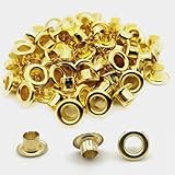 ハトメ 片面 4mm ゴールド 100個 手芸 補修 革 帆布対応 ハトメパンチ対応 金具 パーツ DIY クラフトパーツ屋