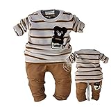 ツバメ--屋　キッズ ニットセーター ベビー服 男の子 Tシャツ ズボン セット 丸首 長袖 サメプリント リトルベアー 子供服 こども 男児プルオーバー 秋冬トップス ボーイズ カジュアル (80,