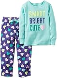 Carter's(カーターズ ) キッズ パジャマ 上下セット ガールズ 長袖 フリースパンツ (ハート) (3T(90cm))