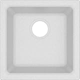 エルケイelg1616エルケイQuartzクラシック15 – 3 / 4 " x 15 – 3 / 4 " x 7 – 11 / 16インチ、シングルボウルDua、 ELG1616WH0