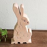 うさぎさんのパズル　木のおもちゃ　知育玩具